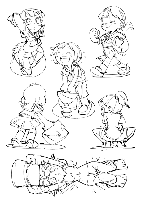 お絵かき:ポーズ練 