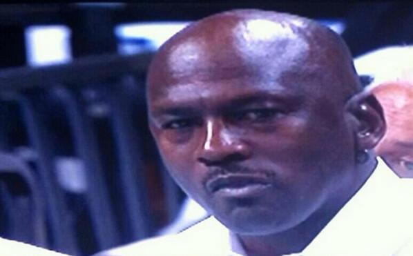 BSO's tweet photo. Michael Jordan and his hoop earring aren't pleased http://t.co/XZvFtvF7e1