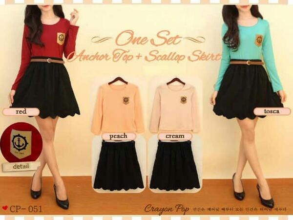 Cp-051•<a href="/95rb/">Ruby Baigent</a>•one set anchor top(spandek)+scallop skirt(twiscone)+belt•fit to L. Order? Hub pin:752479b0