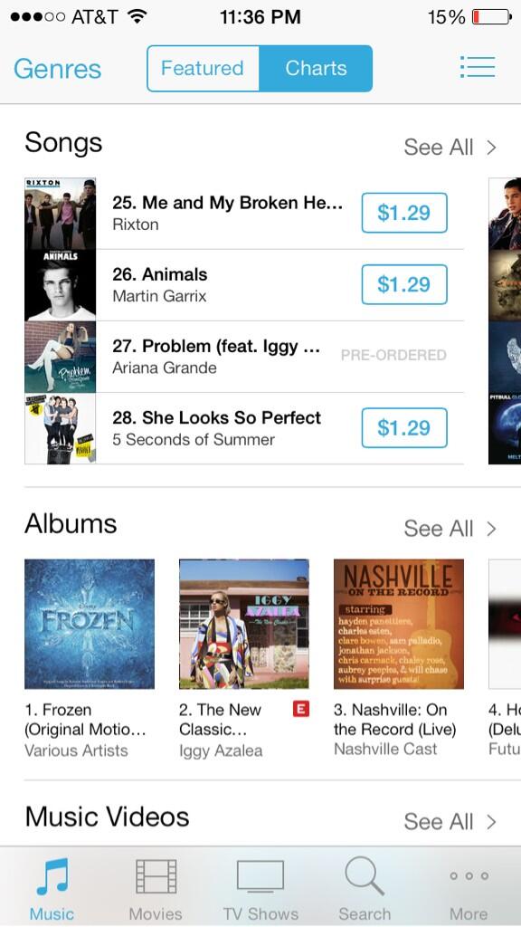 ally_annette's tweet image. It's not even out yet and it's already #27 on the top charts!!! #ProblemTomorrowAtMidnignt