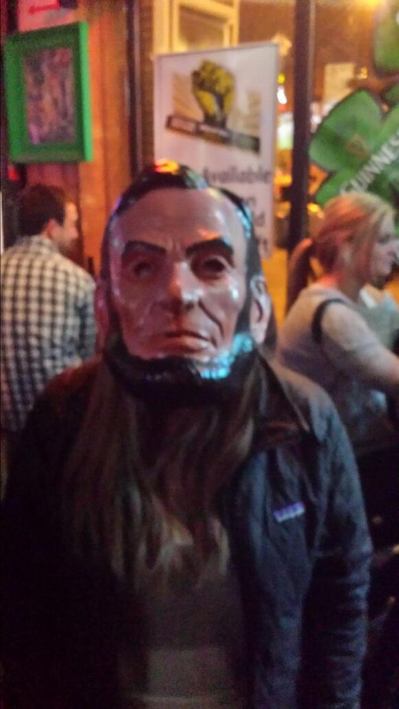 Casey_Janus's tweet photo. We've been blessed with Abe's presence @EyesPub @HilaryCassman http://t.co/qBGgejDh86