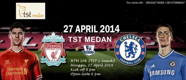 TSTMedan's tweet photo. Tonight: NONBAR. Liverpool vs Chelsea @TSTmedan http://t.co/6ehYPaCT4N