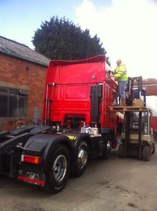 Good old <a href="/scoobystew/">Stew Holmes</a>  polishing my lorry for me... He's a good uncle ....