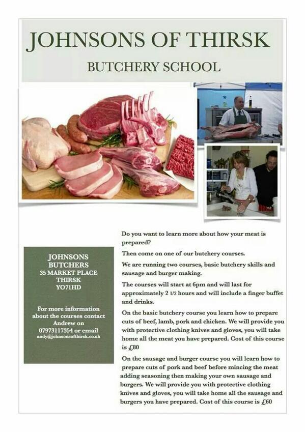 Coming soon our butchery course
