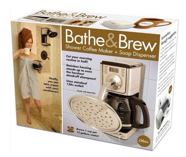 peeweeherman's tweet photo. The Bathe &amp; Brew: make great tasting coffee-- in the shower! http://t.co/YWNuIvGaGn