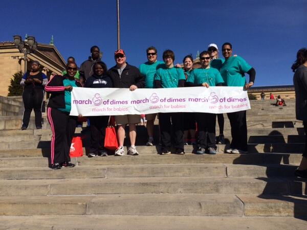 PHLAirport's tweet photo. Shout out to our Team @PHLAirport at March of Dimes March for Babies! #PHLcares! @TracyBorda  @markegale @ylh571 http://t.co/9LPuDgEVz4