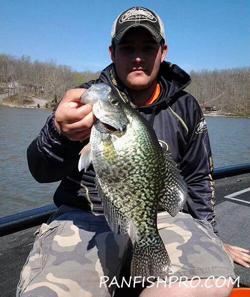 kansascrappie's tweet photo. “@PANFISHPRO: Dylan with a nice crappie! #crappie #panfishpro http://t.co/2hrTL5IKiR”