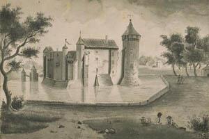 Tussen 1250 en 1675 heeft hier een kasteel gestaan, vermoedelijk gebouwd door Engelbert van Horne.