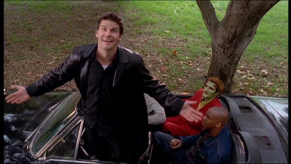 [Pokes his chest out, holding his arms out to his sides....as the sun beams down on him, grinning wildly]