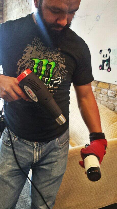eugenius731's tweet photo. Blow drying for men. Prototype development!  @shepherdbanddev #HardHackMKE http://t.co/Ox8TfwcamT