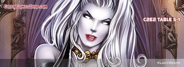 REAL Swarovski CRYSTALS @ #C2E2. #LadyDeath: Hot Shots 1 – Statuesque Edition. Cover by Monte Moore (@StudioScarab).