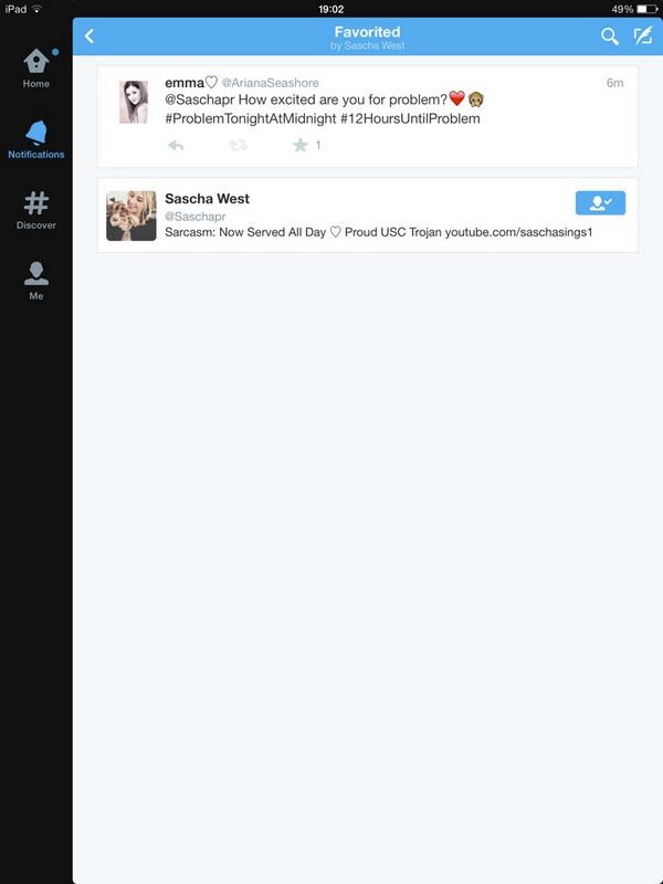 ArianaSeashore's tweet image. SASCHA HOLY FUCK MY QUEEN OMSFDKDKNR OH MY GOD MY QUEEN OMG HELP #12HoursUntilProblem #ProblemTonightAtMidnight