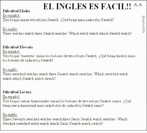versoshits's tweet photo. El inglés es fácil... http://t.co/rVc9YPsMNp