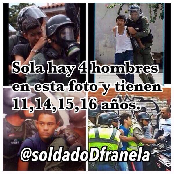 jjjluchador's tweet photo. Vergüenza q estos niños tengan q dar la cara "@soldadoDfranela: Sólo hay cuatro hombres con bolas en esta foto. http://t.co/mGmUoW08gL