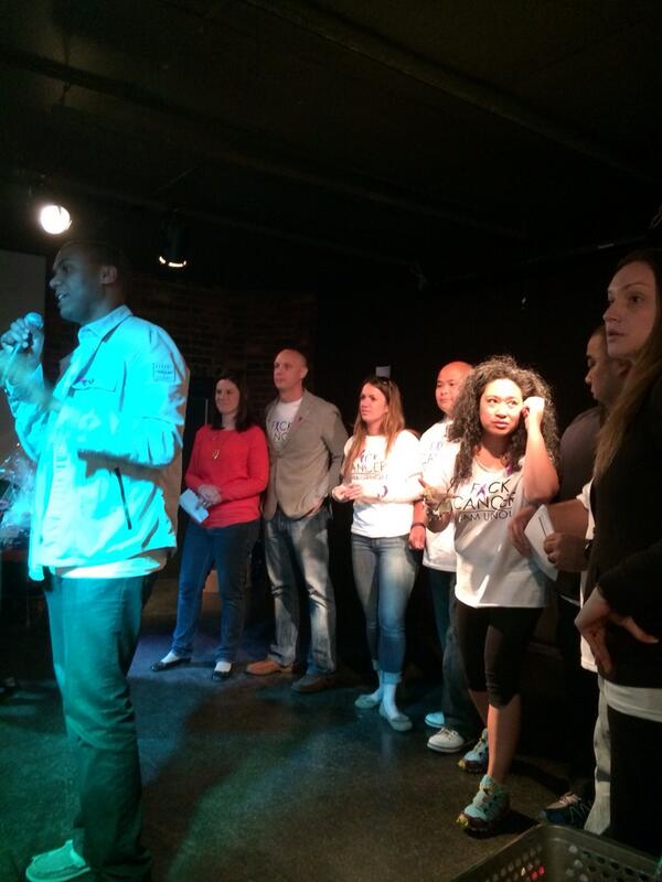 earning4urnom's tweet photo. Keegan thanking #earning4urnom fundraising cttee. Loud applause! www.gofundme/welovejoel Fight #pancreaticcancer http://t.co/0QXCTt8DiH