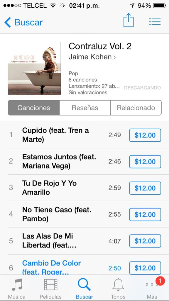 Milo_Chua's tweet photo. Pues descargado esta nueva rola me encanto @JaimeKohen y obvio recomendada por mi conductor y actor fav @rogergzz 👏👌👍 http://t.co/jQXgzJCWjY