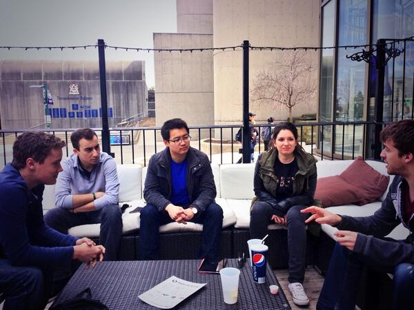 textbookforest's tweet photo. Casual business meeting on Spoke patio http://t.co/PVvxVjOVVS