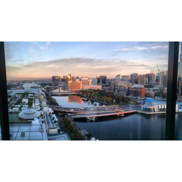 safm_adelaide's tweet photo. Our view from our hotel room at Crown in #melbourne for our Logies After After Party #TVWeekLogies #SAFMMHB http://t.co/iYi0LSUyjA