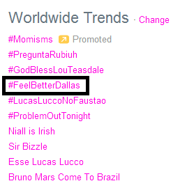 The hashtag #FeelBetterDallas is trending after Demi asked fans in soundcheck to trend it for her sister.