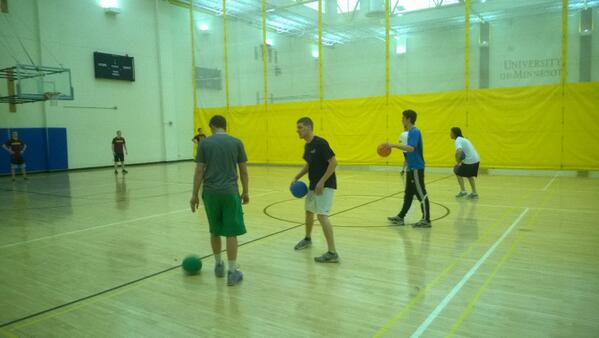 UMN_ASCE's tweet photo. Championship game for the #CSEweek dodge ball tourney. #winners http://t.co/LuXiNbzzA6
