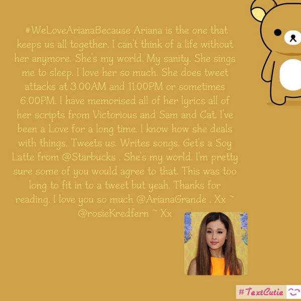 rosieKredfern's tweet image. @ArianaGrande Cutie! Xx #ProblemTonight