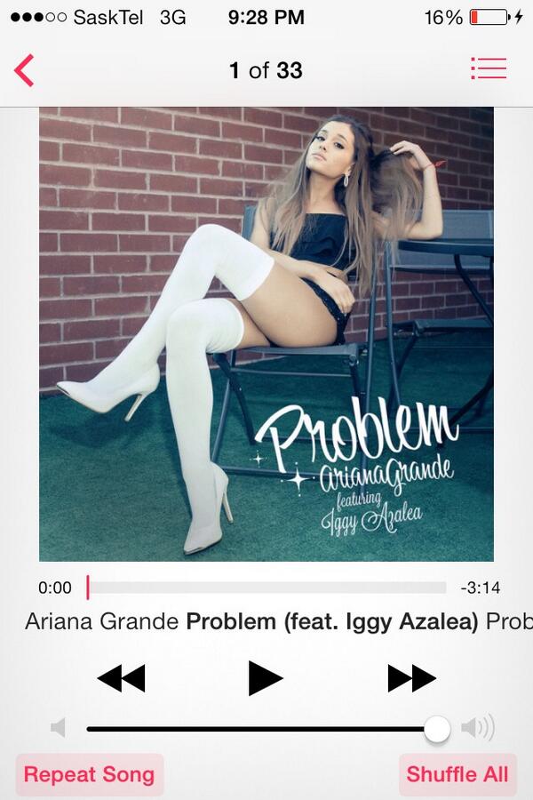 ashleyraea1994's tweet image. THIS SONG!! #Problem #ProblemIsOut #BuyProblemOniTunes @ArianaGrande @IGGYAZALEA this is one hell of a song #welldone