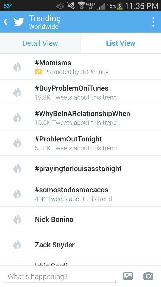 __DAYdreaming__'s tweet image. @ArianaGrande AND TRENDING WORLDWIDEEEEEEE!!!!!! 🌏 #BuyProblemOniTunes #ProblemOutNow