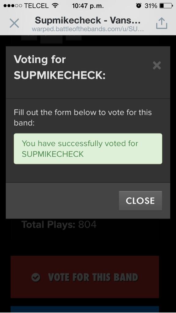 ga_hope06's tweet photo. @SupMikecheck voted! Your music sounds great! http://t.co/C7Io4BspM8