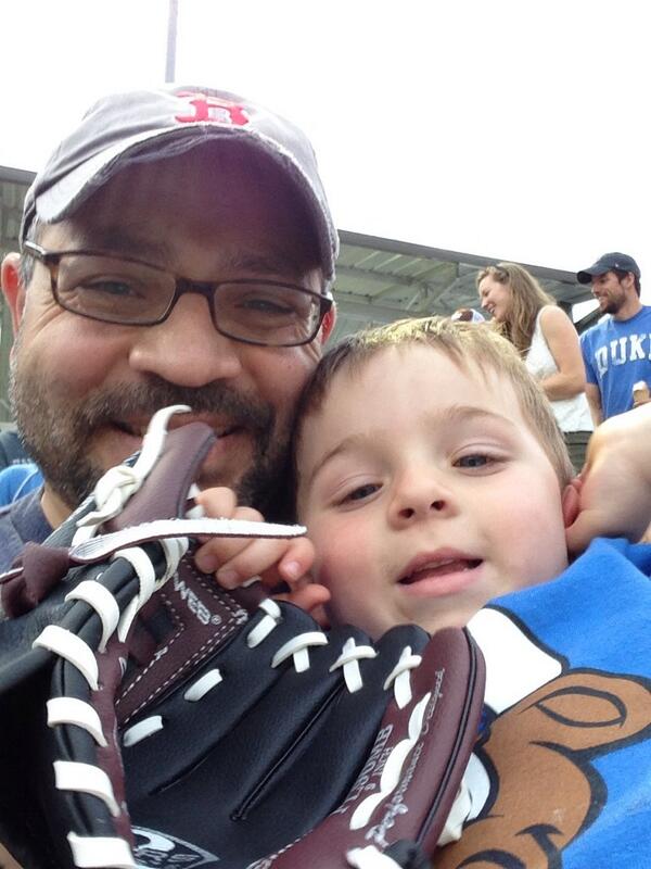 _shmaher's tweet photo. First Sunday @DurhamBulls game for the kids to run the bases http://t.co/5LpavSZ8z0