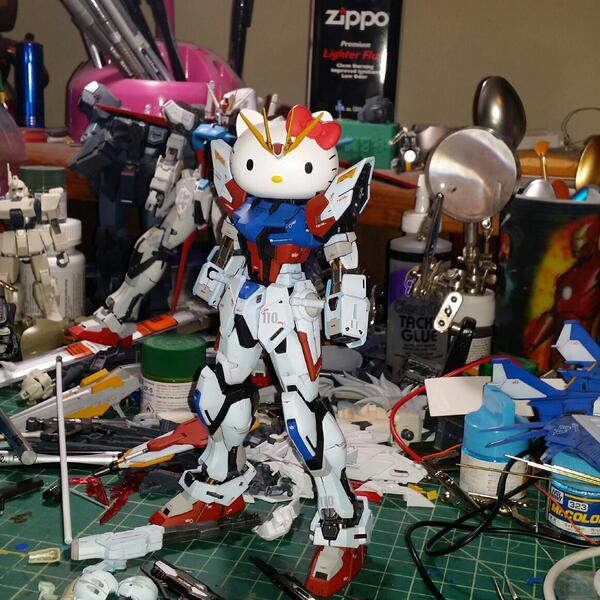 JustiniusBuilds's tweet image. #hellokitty #gundam #buildstrike #gunpla