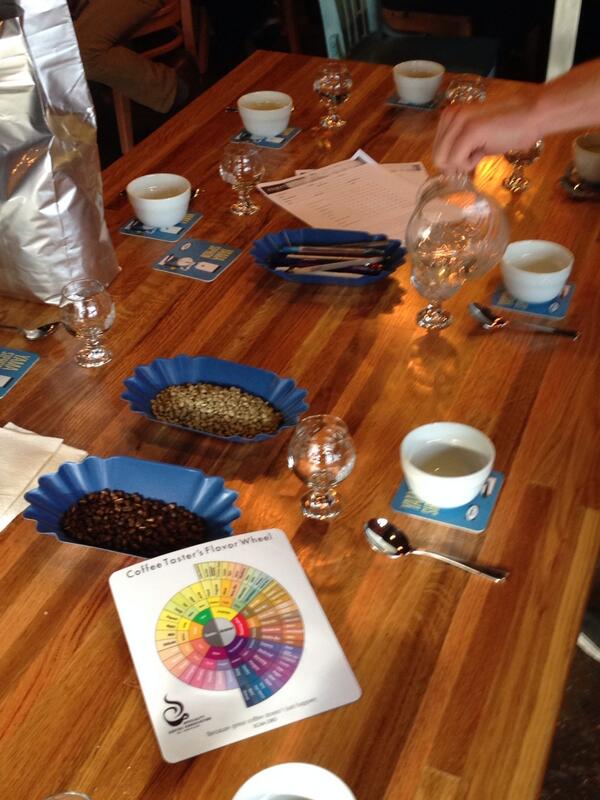 SwitchbackRoast's tweet image. Getting setup for the #cscraftweek cupping @TheWildGooseMH! Come on down at 7pm!