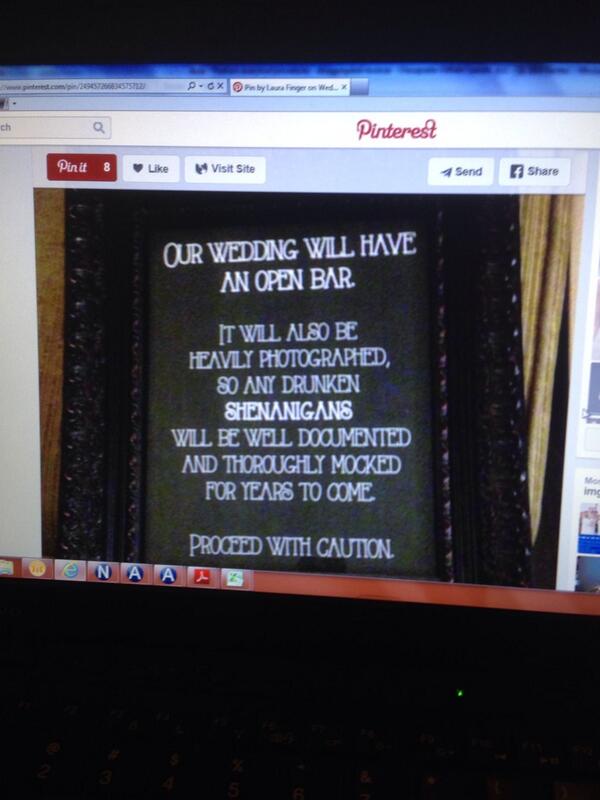 blairjb's tweet photo. I feel like this sign will be needed at @Poledance12 and I's wedding! Mainly for @brianbwatkins right @SDustman lol! http://t.co/bfzqCdE9el