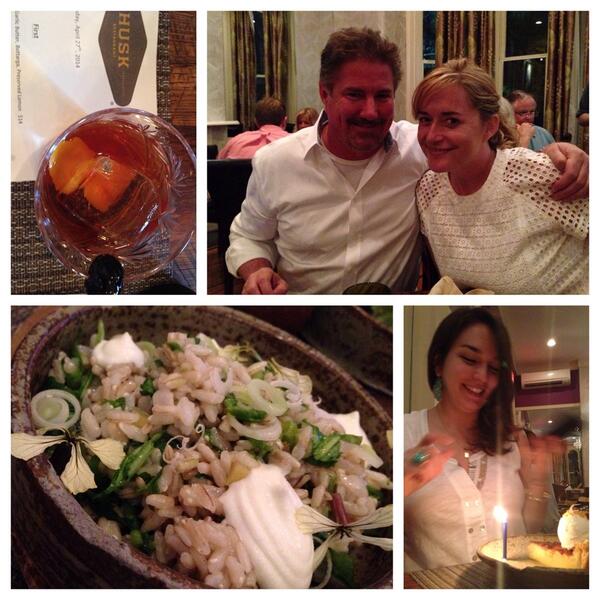 Tammy's tweet photo. #JMFR-fueled Nashville gluttony at @HuskRestaurant with @jimreams @frijolita. http://t.co/Rpt2D5b8LD