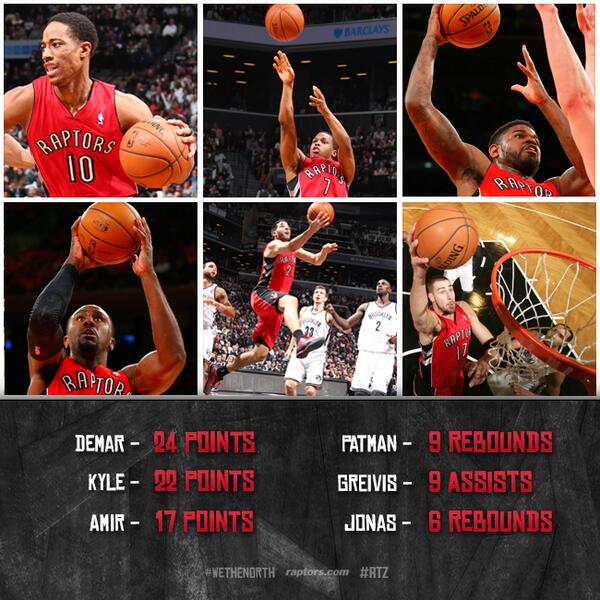 Raptors's tweet photo. Your leaders from a Game 4, series-tying #Raptors win. #RTZ #WeTheNorth http://t.co/i1SW5dyIn1