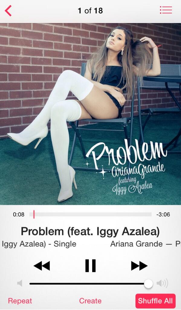 ItsVal0_0's tweet image. 🙌👏🙏👌👍 yaaasssss #problemisout #problem  @ArianaGrande @IGGYAZALEA