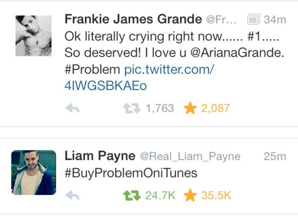 grandeteaparty's tweet image. "Ariana only broke the record bc of Liam"
PROBLEM WAS #1 BEFORE LIAM TWEETED
#ProblemAtNumberOne
#ProblemBrokeARecord