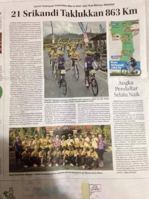 Berita #21Srikandi dengan Cleo Series jelajah Sulawesi di media (JawaPos).. You're Rock, Ladies! \m/ #KeepRide