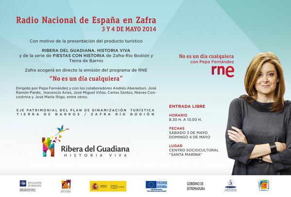 Turismodezafra's tweet photo. La radio en directo este finde en #Zafra @Noesundia ven a verlo.@AytoZafra #radio @rne http://t.co/uFTXR6kZlM