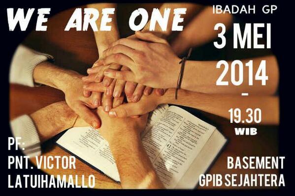 Ibadah Rutin GP, 3 Mei'14 pkl 19:30 di basement Gereja. Datang &amp; ajak rekan2 yg lain. See u &amp; JBU