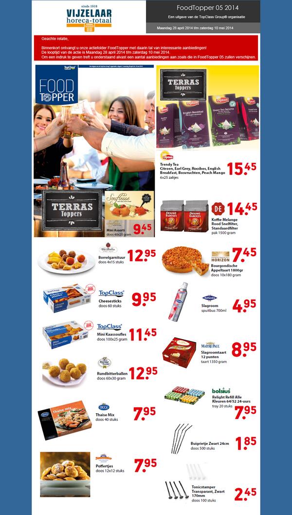 Hierbij de nieuwe Foodtopper actie preview die volgende week ingaat.