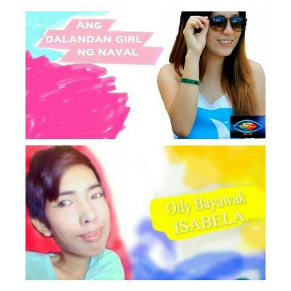 Panalo ang memes!!!! :) Ang Dalandan Girl ng Naval, Irish! At ang Oily Bayawak ng Isabela, David! Haha! #PBBALLIN