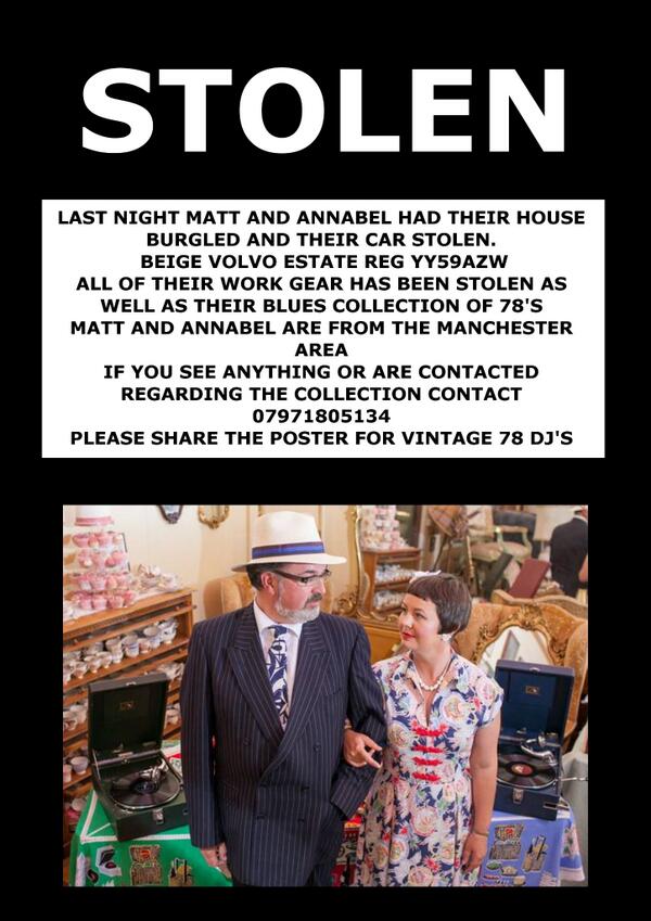 VintageWedFayre's tweet photo. So pleased the poster is going viral for @Vintage78DJ http://t.co/DiLwcHneWZ