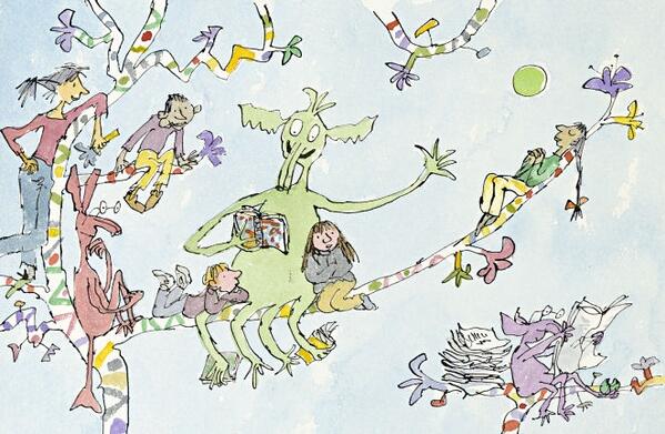 RumbleTumbleApp's tweet image. Daily inspiration in the #RumbleTumbleTales office: the wonderful world of @QuentinBlakeHQ