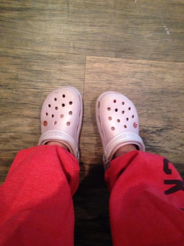 crocs with joggers