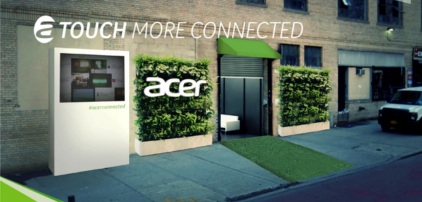 Acer's tweet photo. April 28, NYC: The stage is set, and we're ready to share. A Touch More Connected #acerconnected http://t.co/eFzuWgFMpo