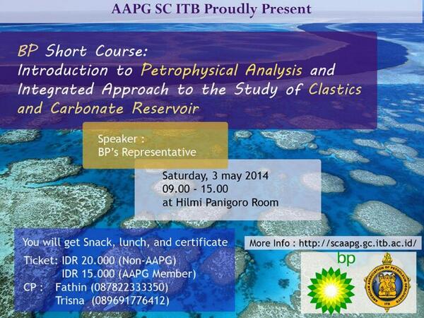 Come to our short course with BP this weekend!