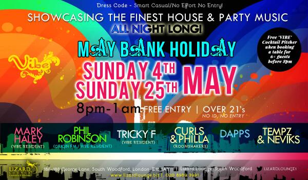 LIZARDLOUNGE1's tweet photo. So who fancies a bit more Vibe this fine Bank Holiday Sunday? @MARKVIBE @dj_trickyf http://t.co/4sBRfdyqSG