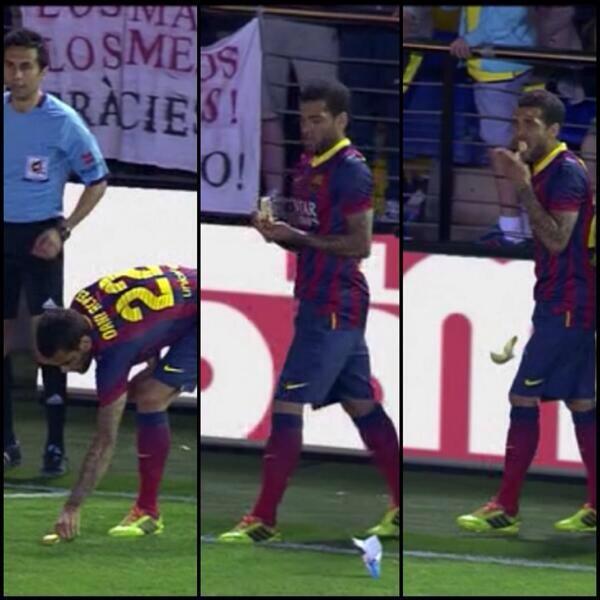 filoumaoulida's tweet image. Très belle réponse savoureuse de @DaniAlvesD2 à un acte raciste idiot 
🍌😋😃👍#DaniAlves #NoRacism #stop #foot #stade