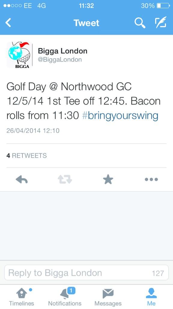 BiggaLondon's tweet photo. London golf day... http://t.co/pVfI3sMr49