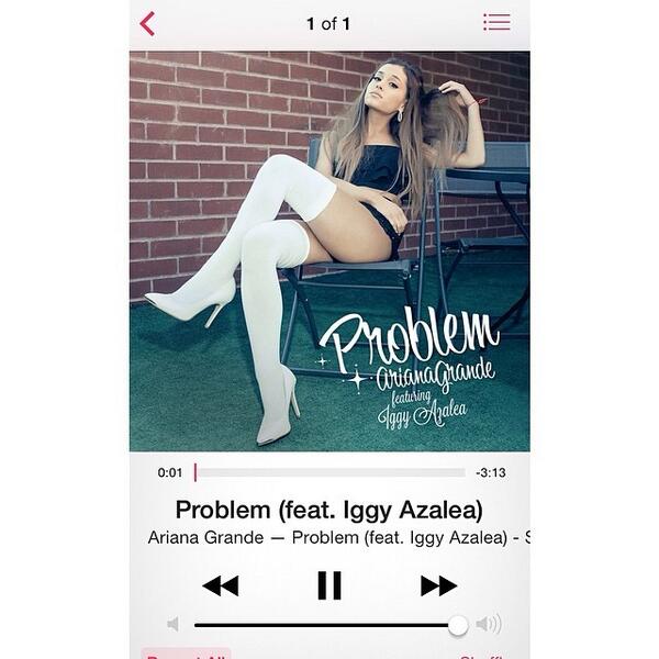 KonttoAnaid's tweet image. AAaaaaaaaahhh Probleemmm is OOUT !! !#ProblemOniTunes  #ProblemOnRepeat #Awesome !! @ArianaGrande  @IGGYAZALEA